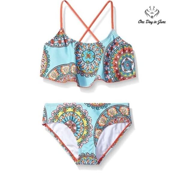 Kanu Surf Alania Flounce Bikini Swimsuit Size 14 - Picture 1 of 4